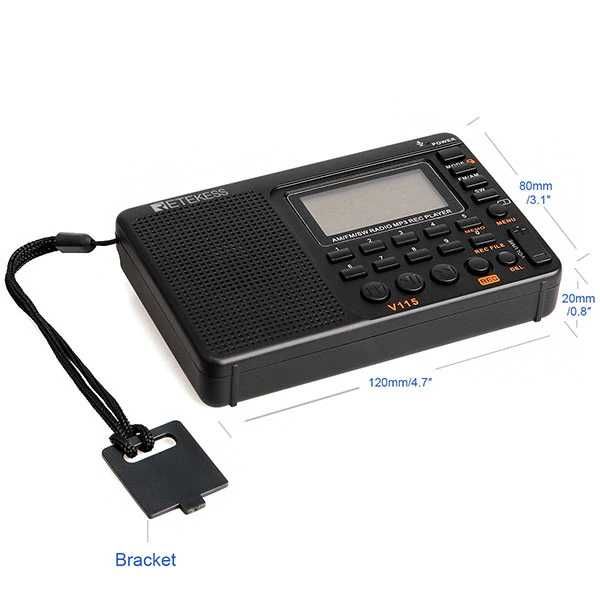 Retekess V115 портативний цифровий радіоприймач FM/AM/SW  MP3 плеєр