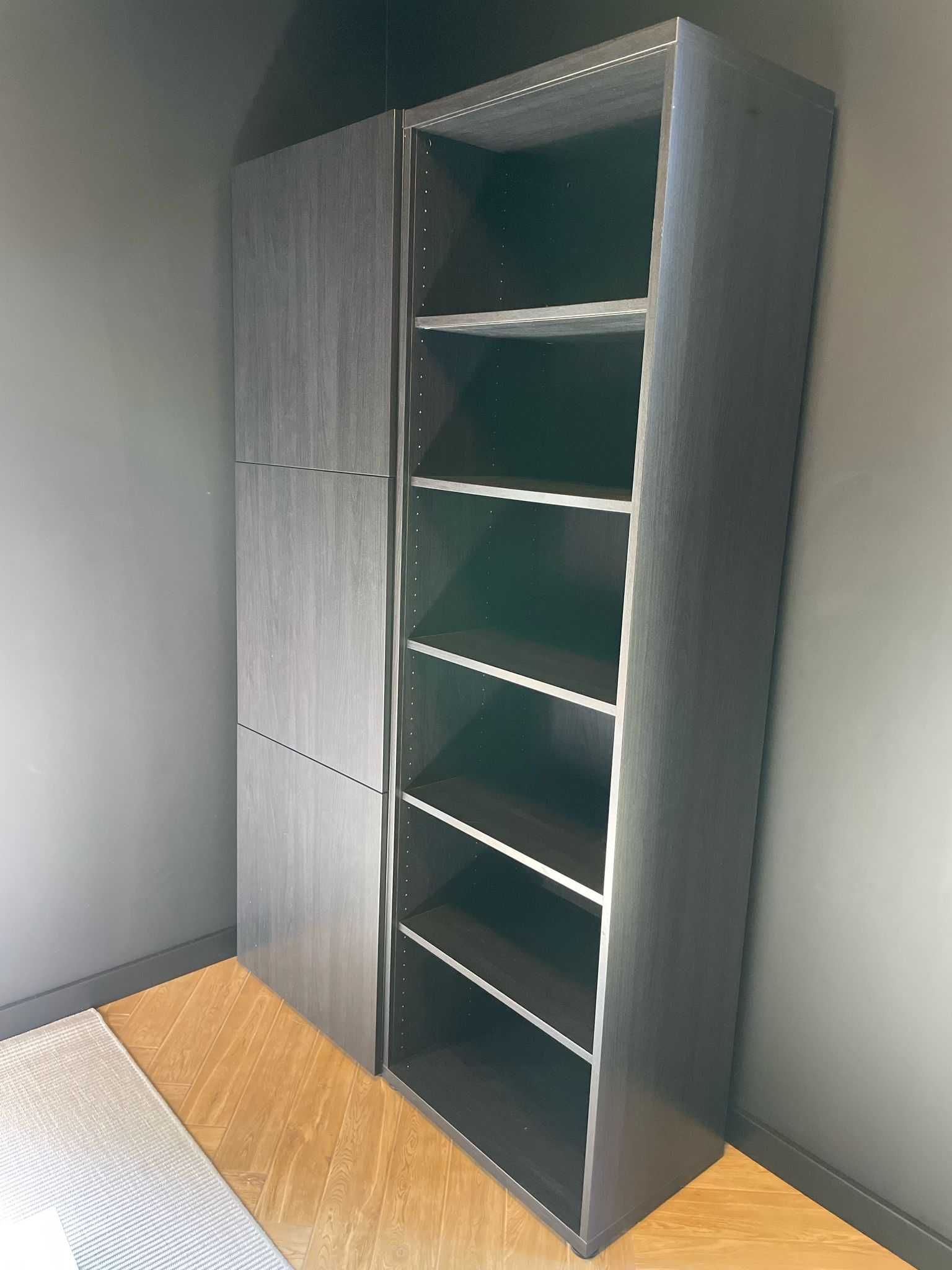 Regał BESTA IKEA Czarny Brąz