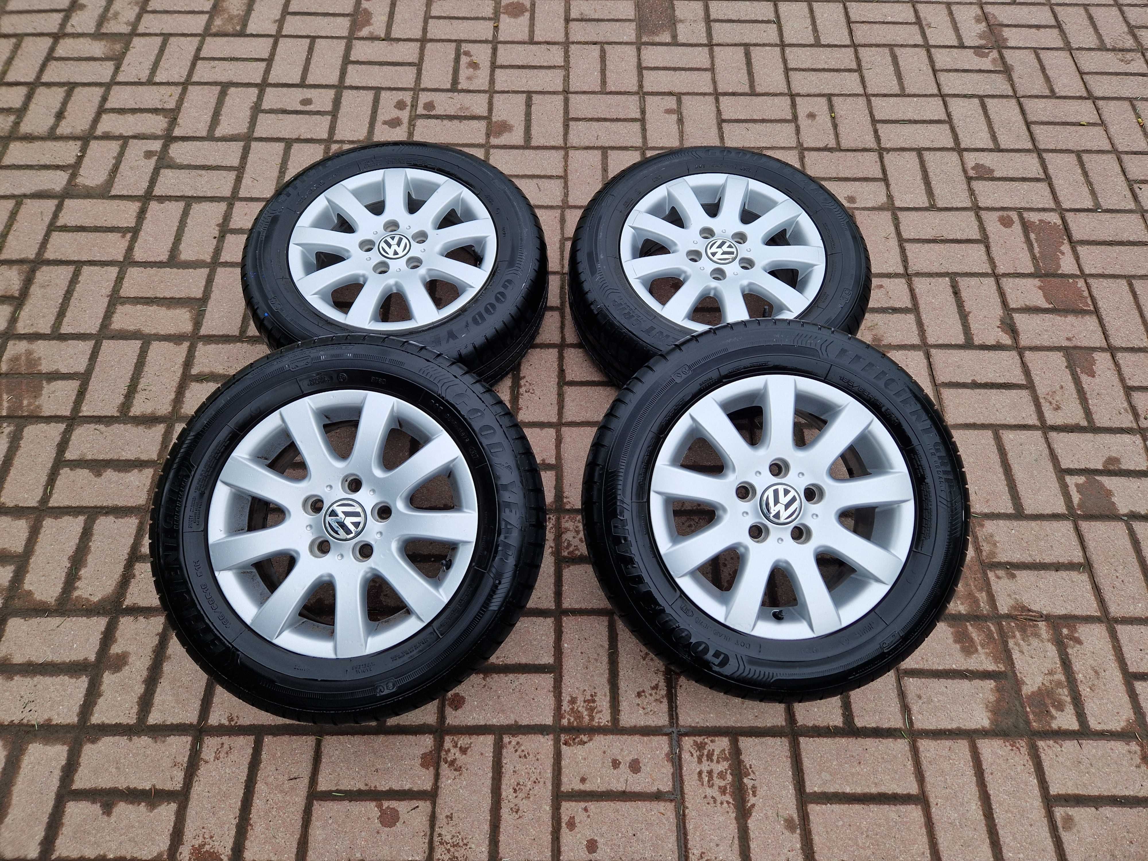 Komplet Kół Koła Felgi 15" Cali 5x112 ET50 VW GOLF 5 V Touran Caddy