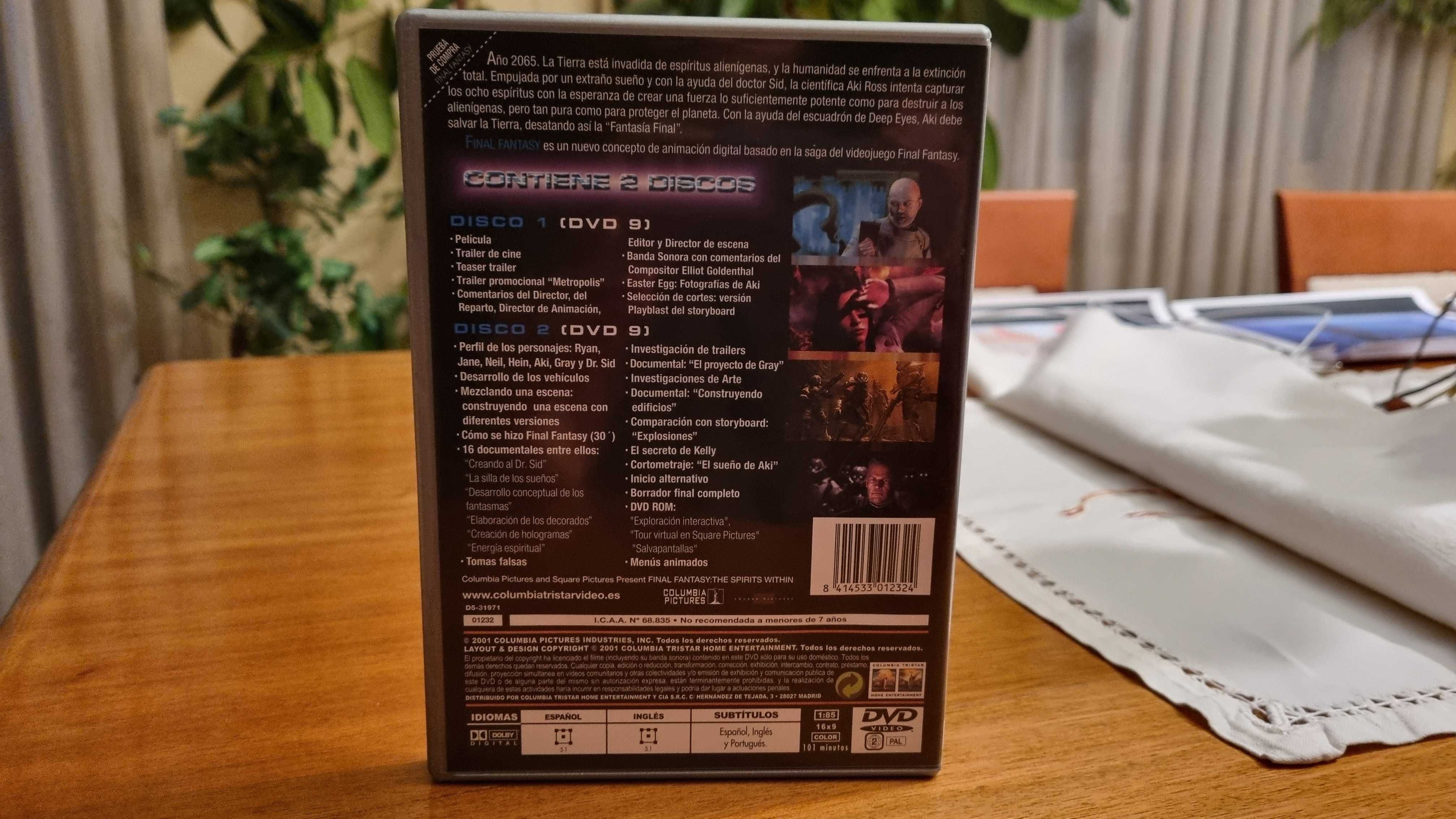 Vendo Filme Sci-Fi FINAL FANTASY - Ed.Espanhola, Legendas em Português