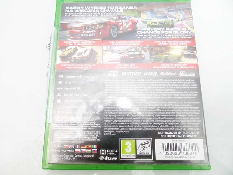 Gra na Xbox One: Grid Day One Edition PL / Eko Komis