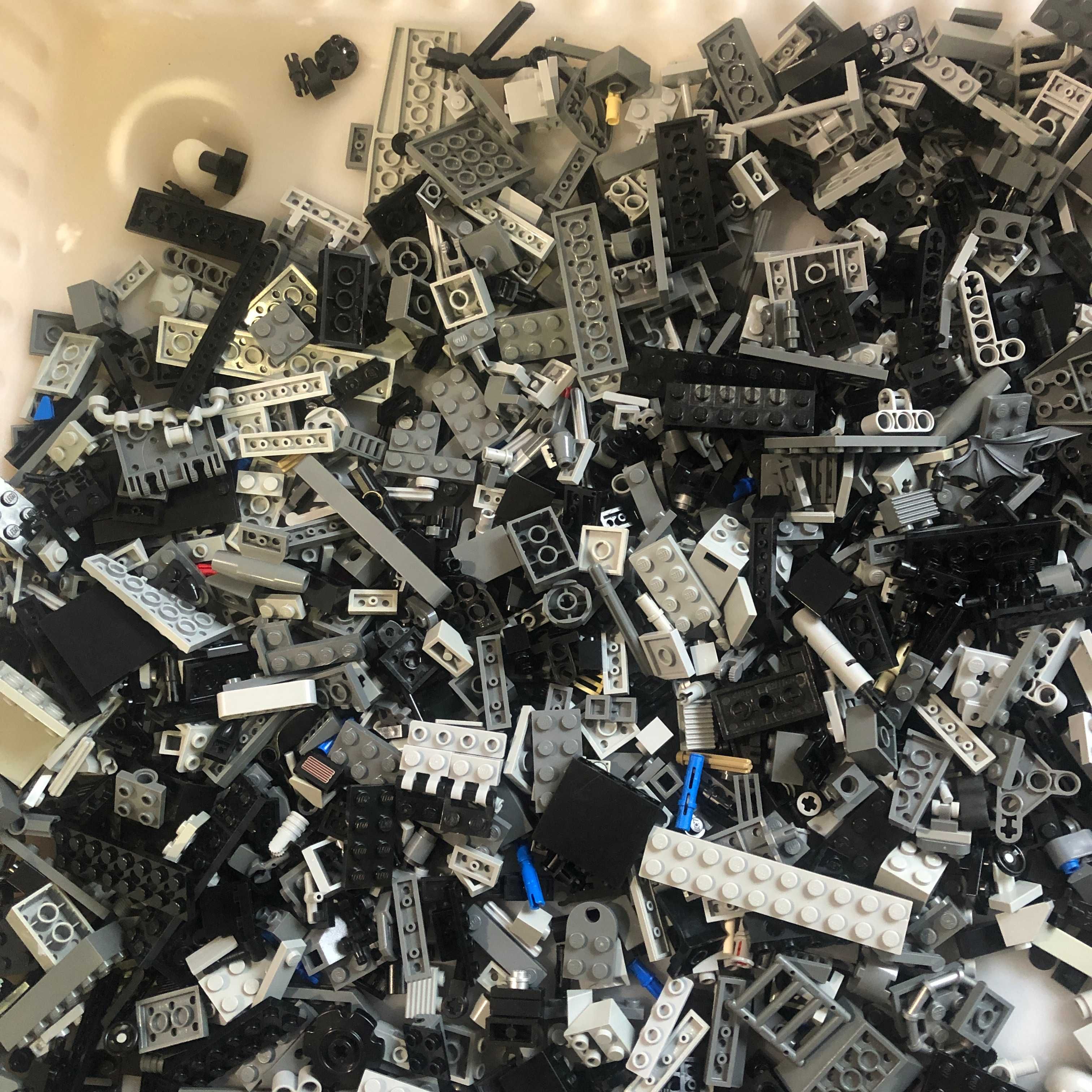 Klocki Lego - Szare + czarne 2kg