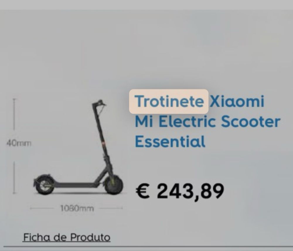 Trotinete, esta como nova