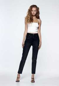 Zara XS S mom jeans fit comfort spodnie jeansy