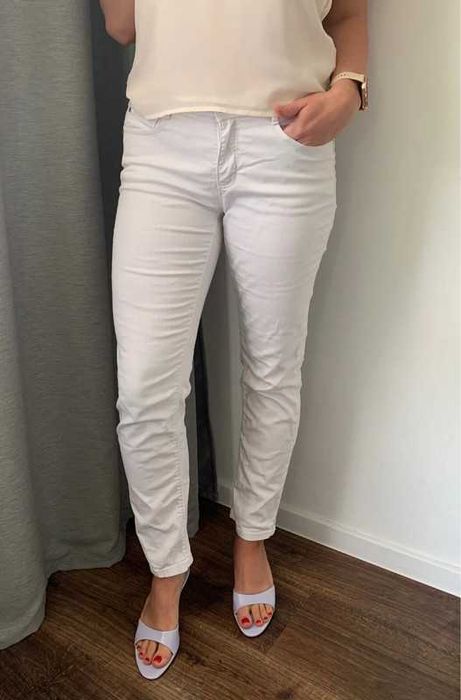 C&A białe spodnie skinny leg M
