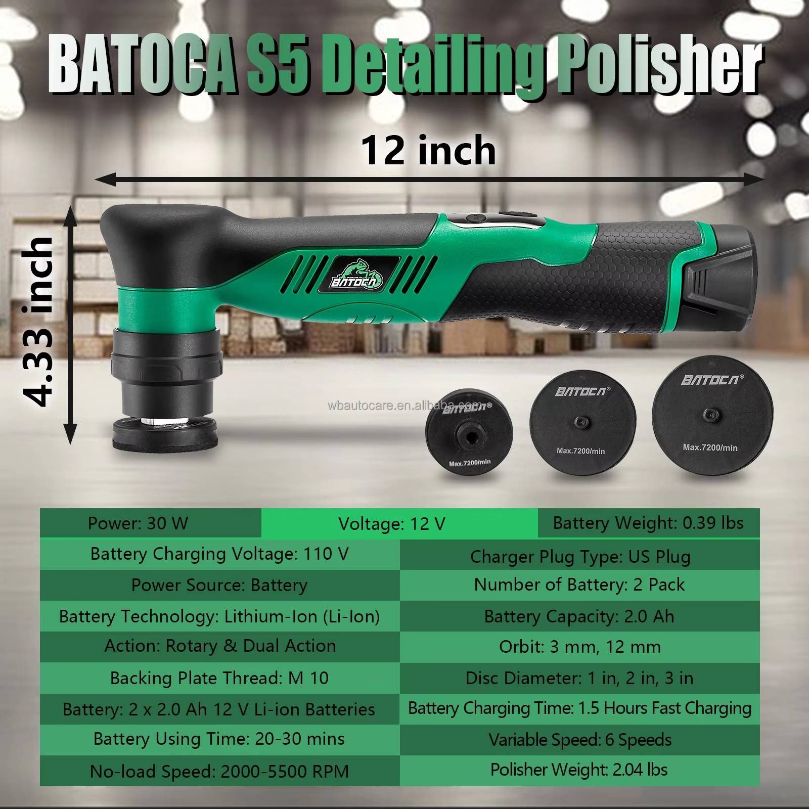 Полірувальна машинка Batoca S5 set2