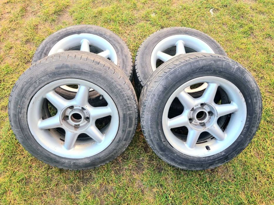 Felgi aluminiowe 5x112 VW T4 et30 wzmacniane z oponami Bridgestone