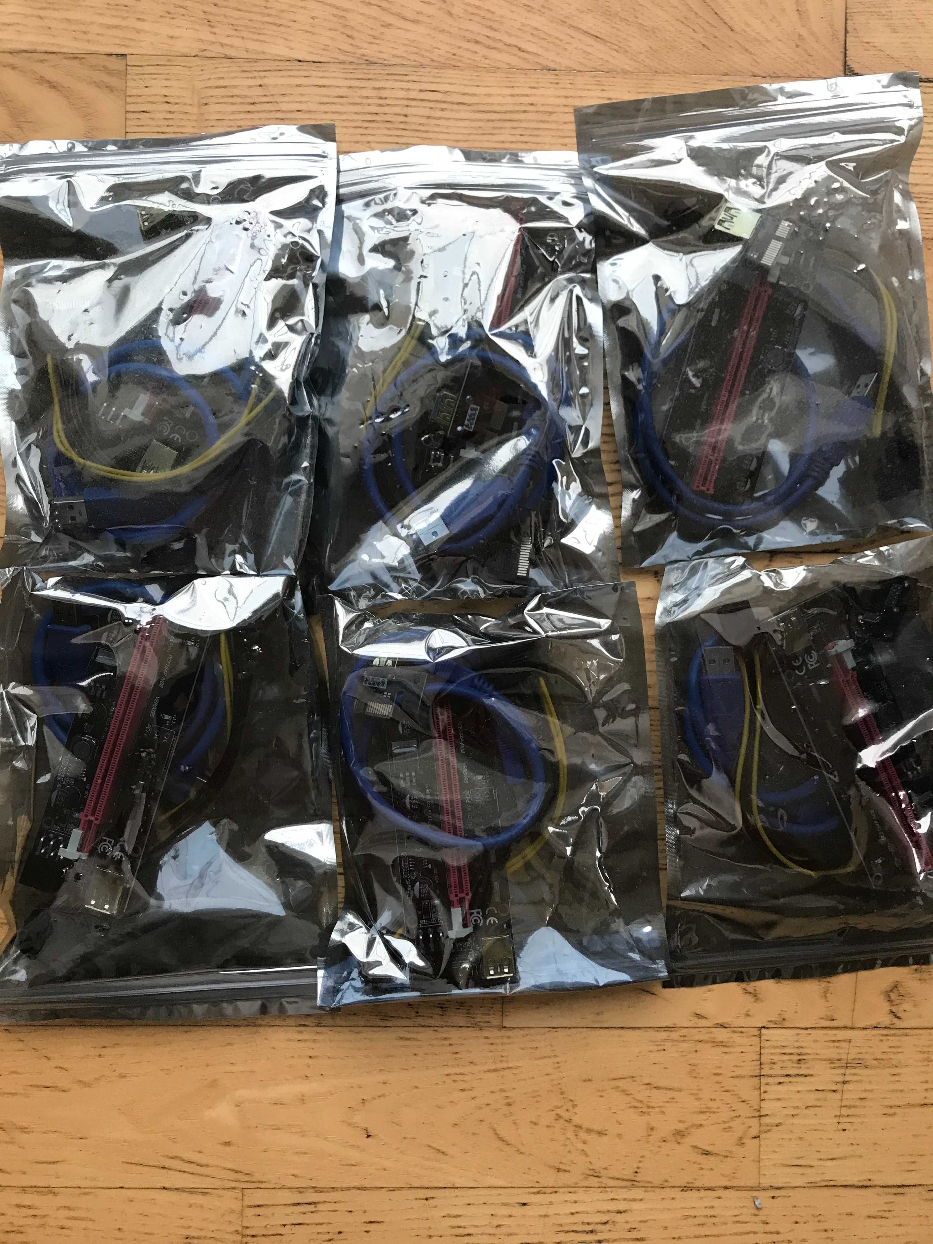 Taśma Riser USB 3.0 PCI-E 1x-16x 6PIN SATA Molex 009S