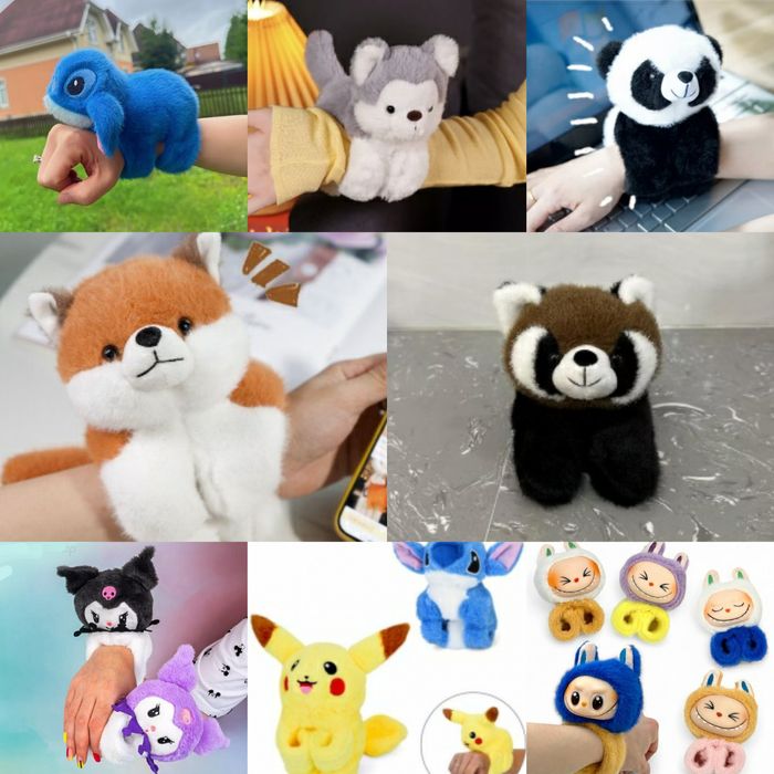 М`яка іграшка браслет на руку  звірята в асортименті