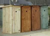 Toaleta drewniana nieheblowana ZWYKŁA NAJTANSZA wc na budowę