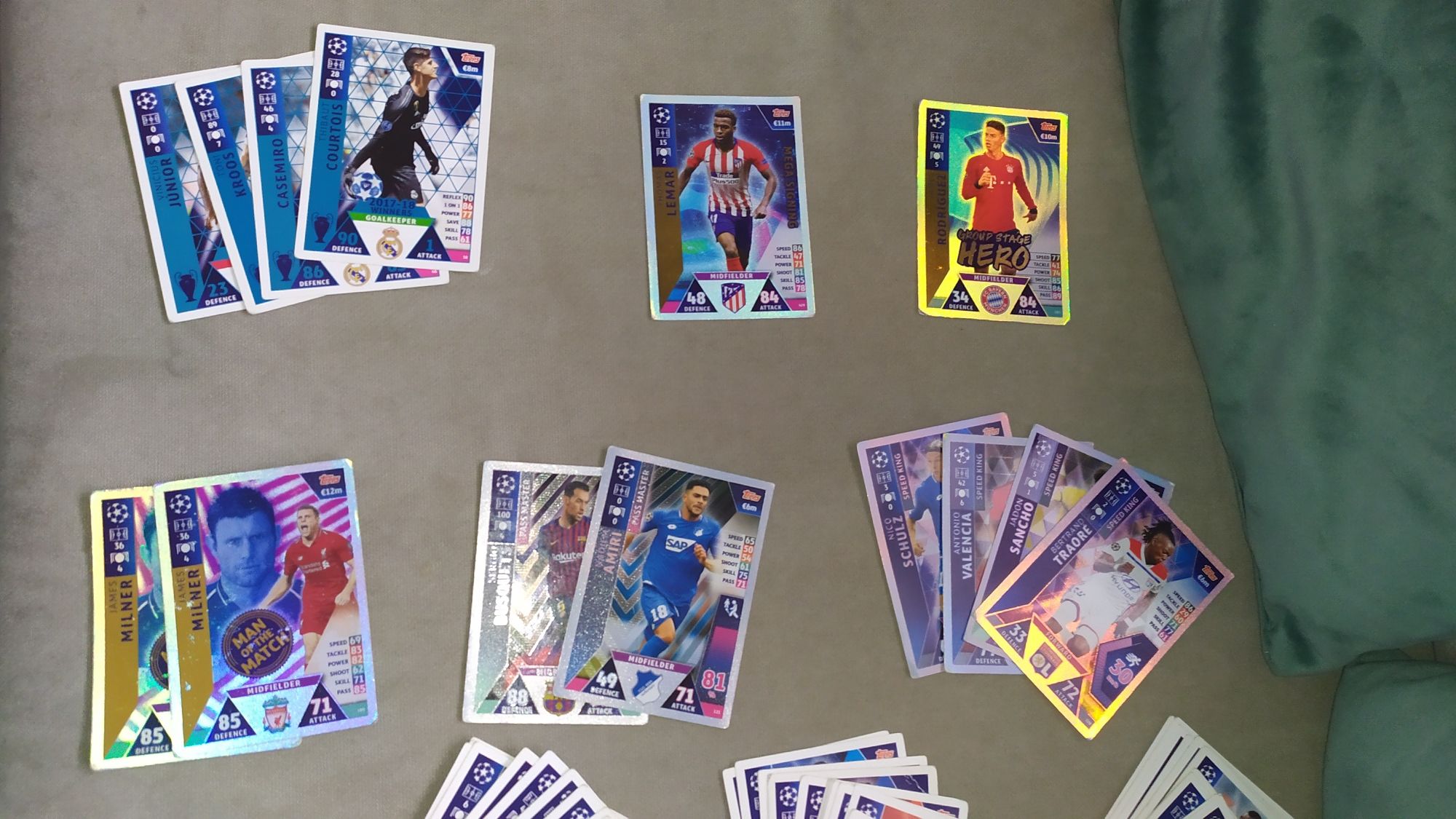 Coleção  80 cartas MATCH ATTAX season 2018/19