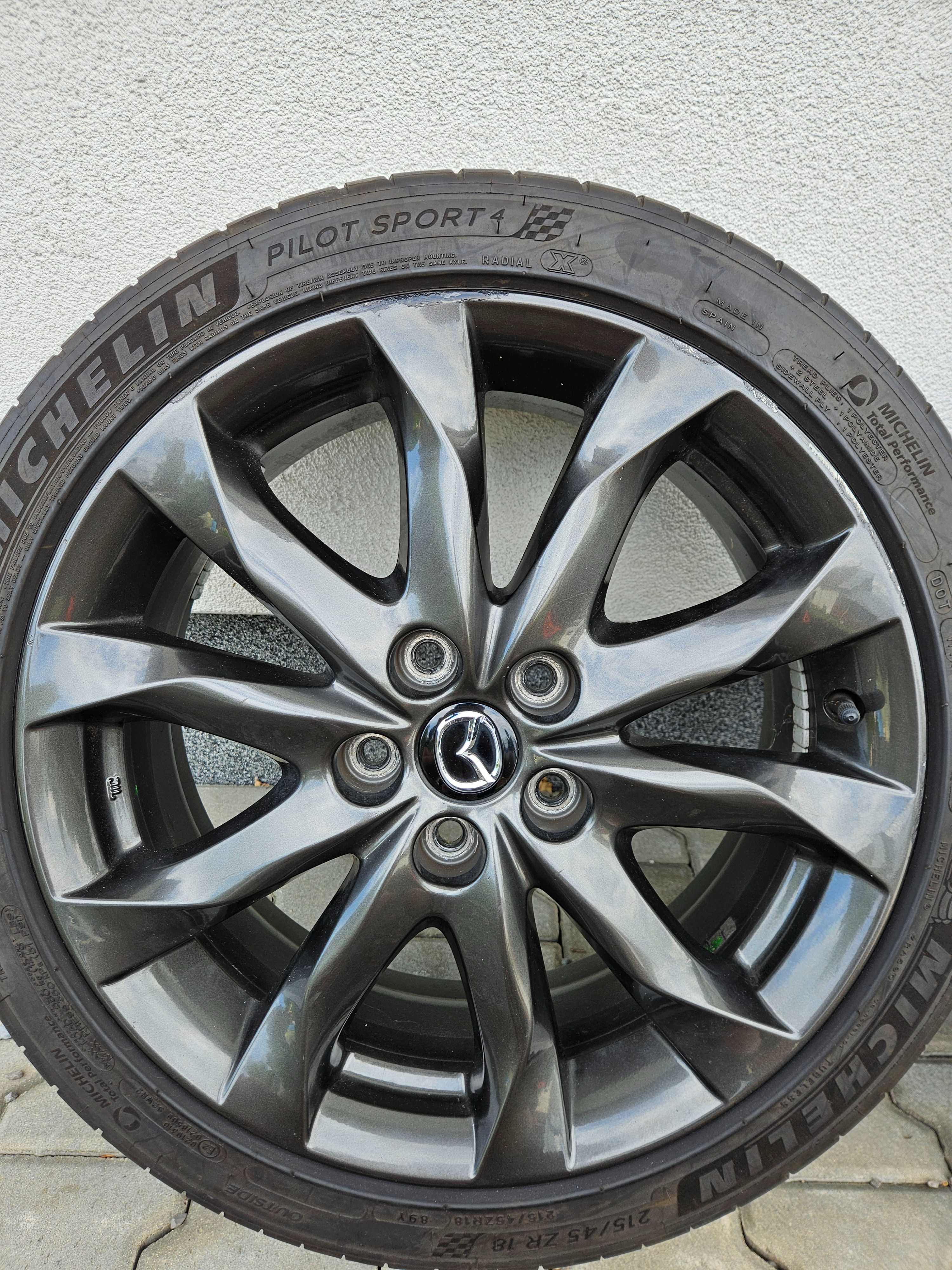 Oryginalne kola felgi Mazda 3 18X7J 215/45 MICHELIN Pilot Sport letnie