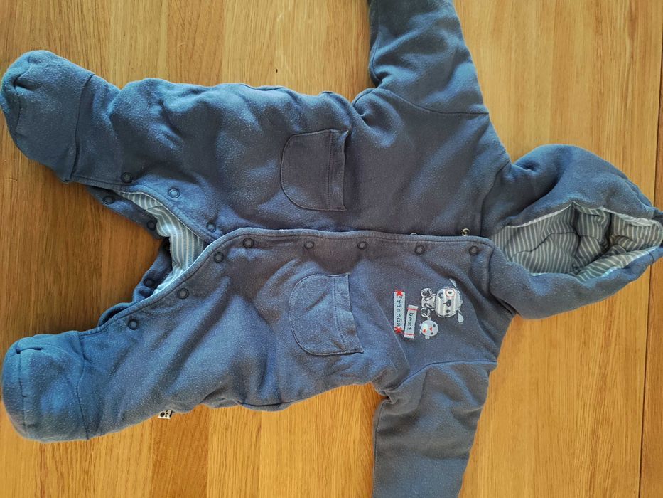 Dwustronny kombinezon zimowy, dla niemowlaka, 0-3 m-ce, miniclub