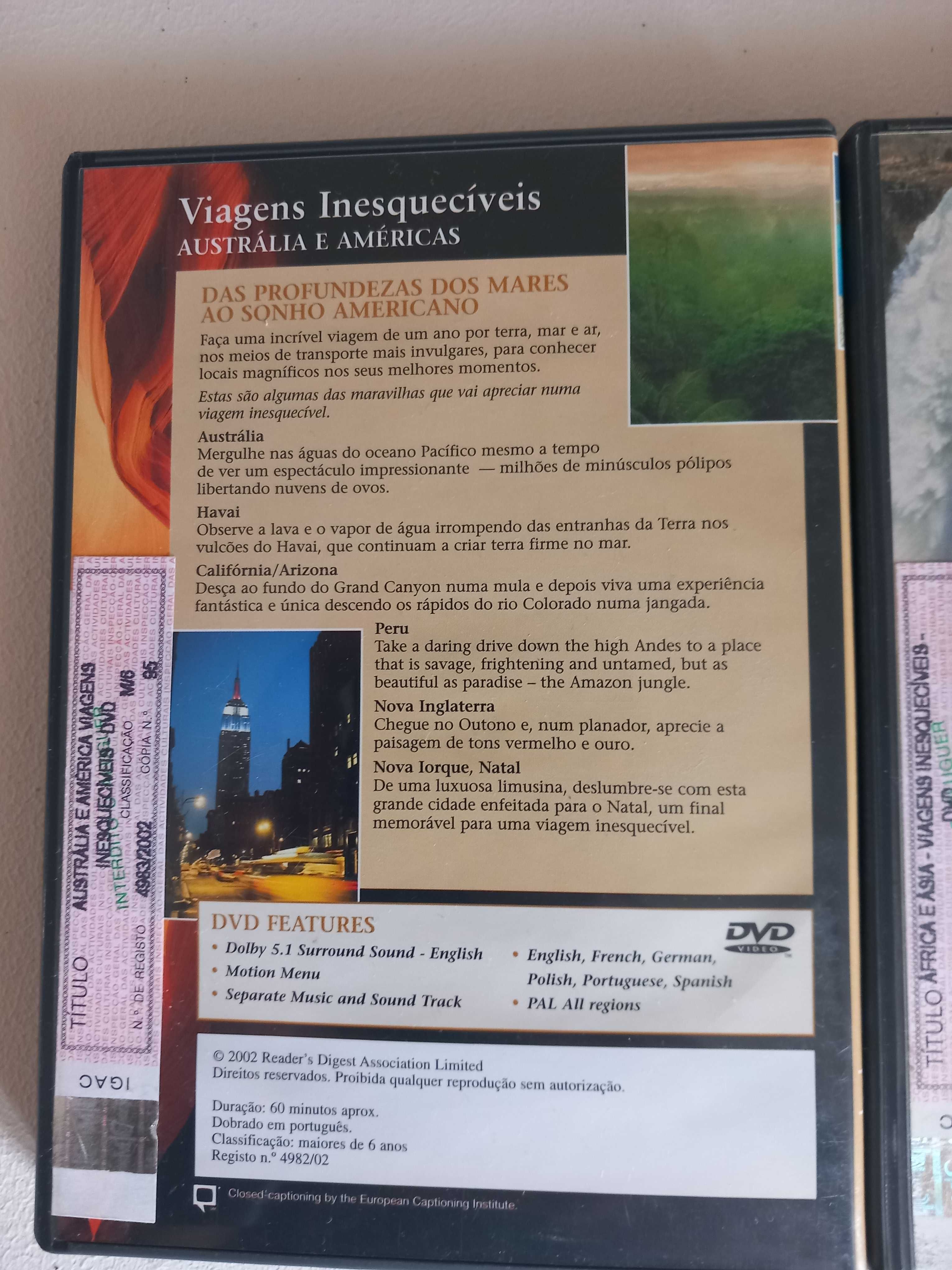 DVD'S Viagens inesquecíveis