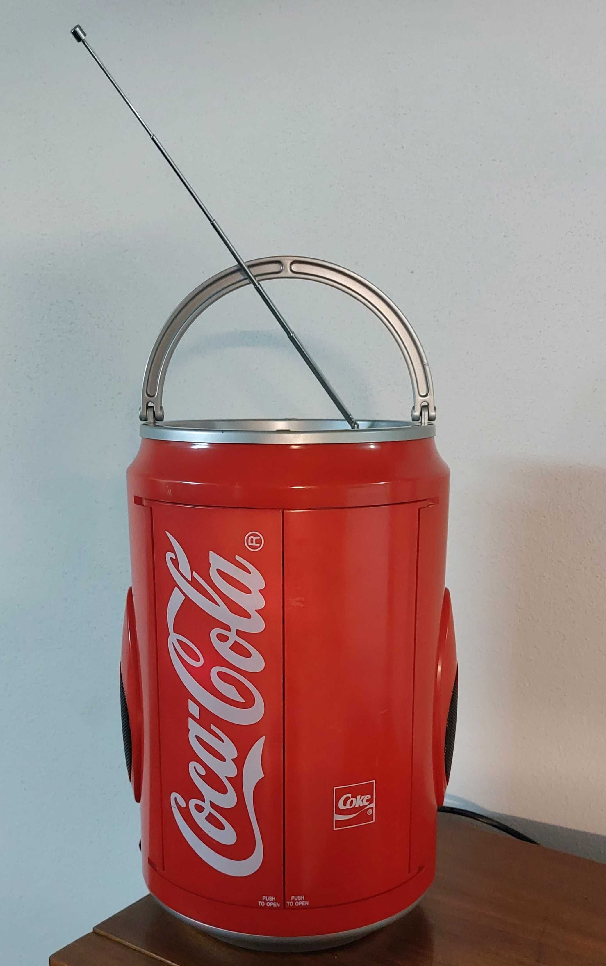 Rádio e leitor de cassetes Coca-Cola