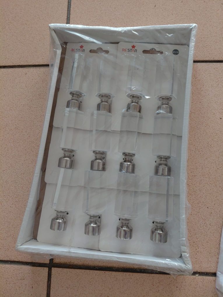 Varões de cortinas em inox com pontas