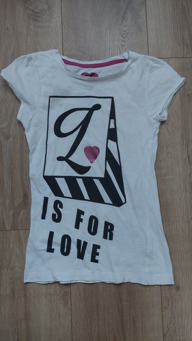 koszulka dziewczęca tshirt bluzka r. 134