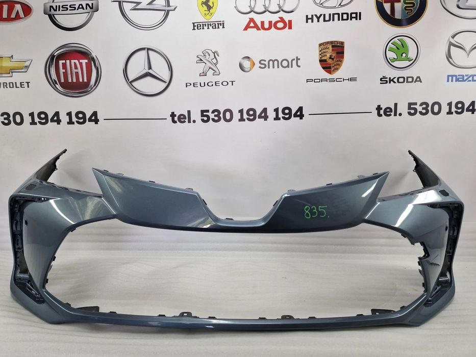 TOYOTA COROLLA E21 SEDAN 18- ZDERZAK PRZEDNI PRZÓD NA SPRYSKI + PDC , SZARO - NIEBIESKI METALIK , NR 52119-02Q10 , NR AUKCJI NZ835