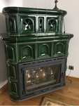 Zielony ceramiczny piecyk kaflowy NOWY