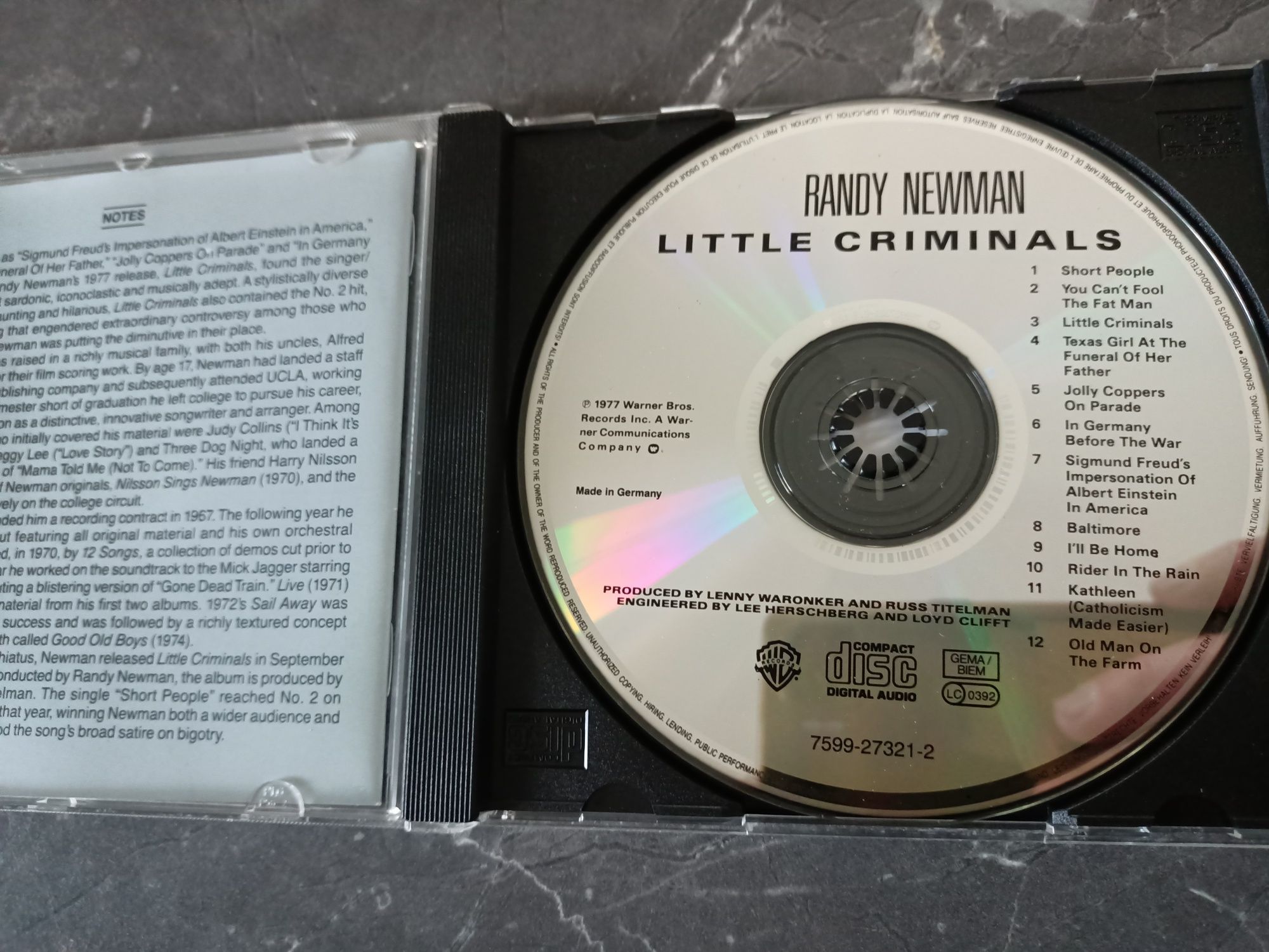 Randy Newman - Little Criminals (CD, Album, RE)(vg+)
