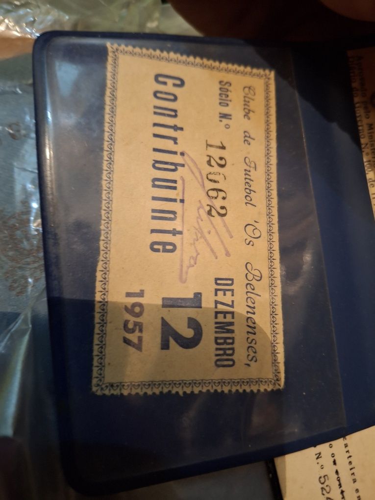 Cartão sócio  os Belenenaes ano 1957