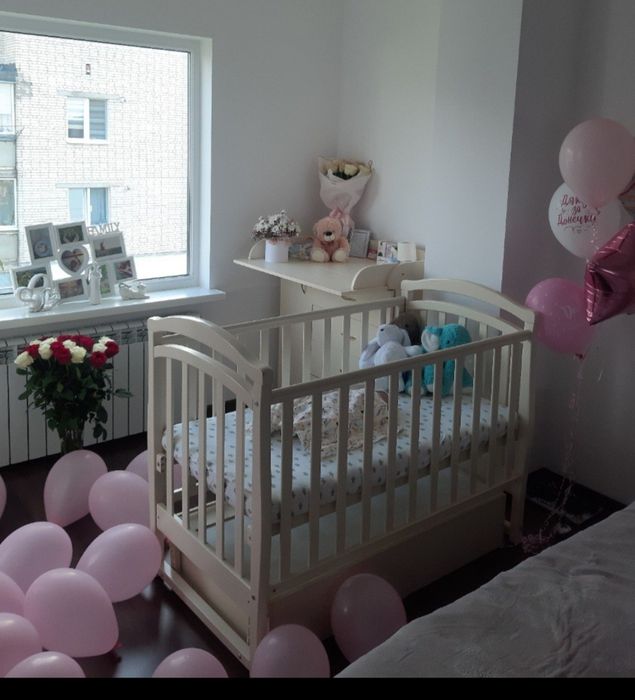 Дитяче ліжечко колір слонова кисть