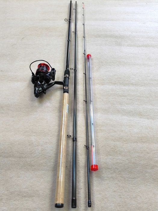 Zestaw Wędka feeder 360 master + Kołowrotek wolny bieg + żyłka 500m