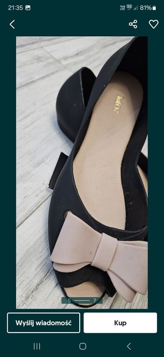 Baleriny gumowe jak Nowe 38