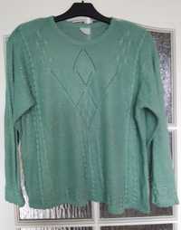 SWETEREK cieńki, jasnozielony, sweter, bluzka, DUŻY rozmiar