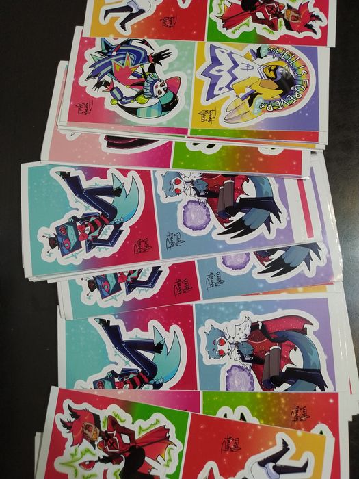 Naklejki anime duże zestaw