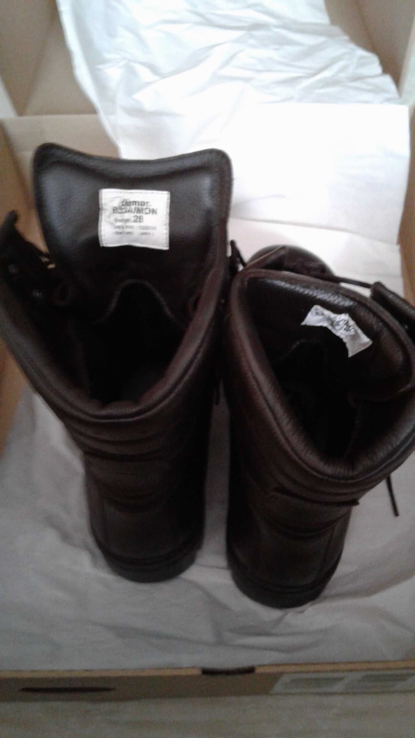 Buty DEMAR wojskowe zimowe brązowe skóra wzór 933A/MON roz.42.