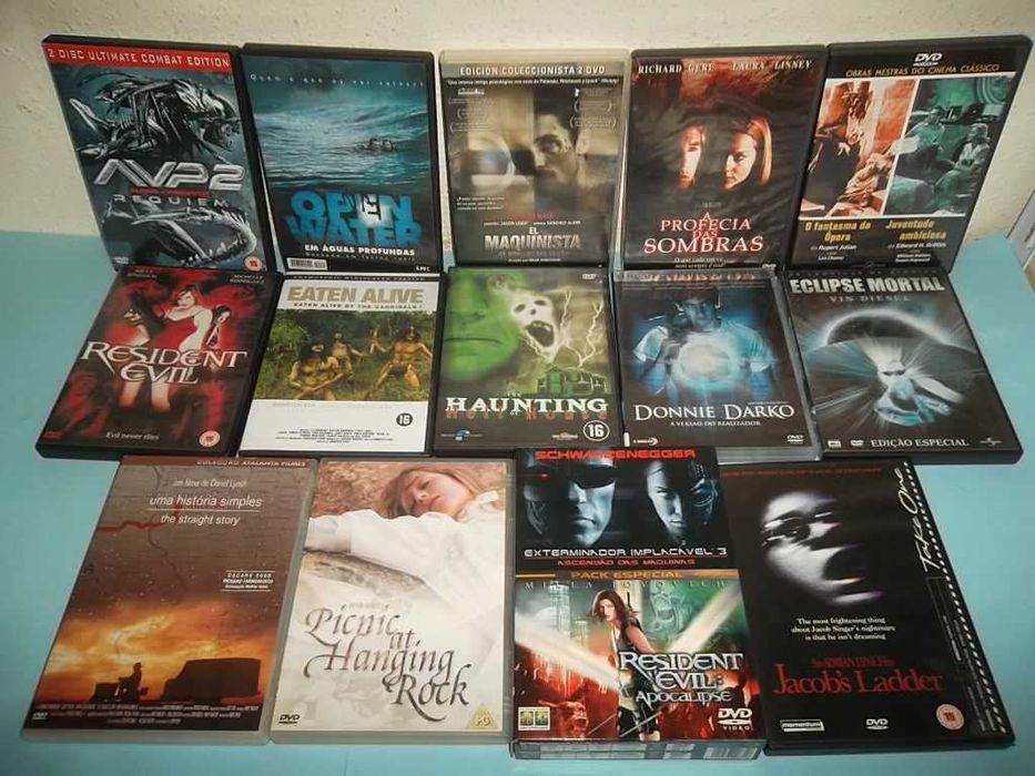 97 Filmes DVD Terror , FC e outros géneros, alguns muito raros