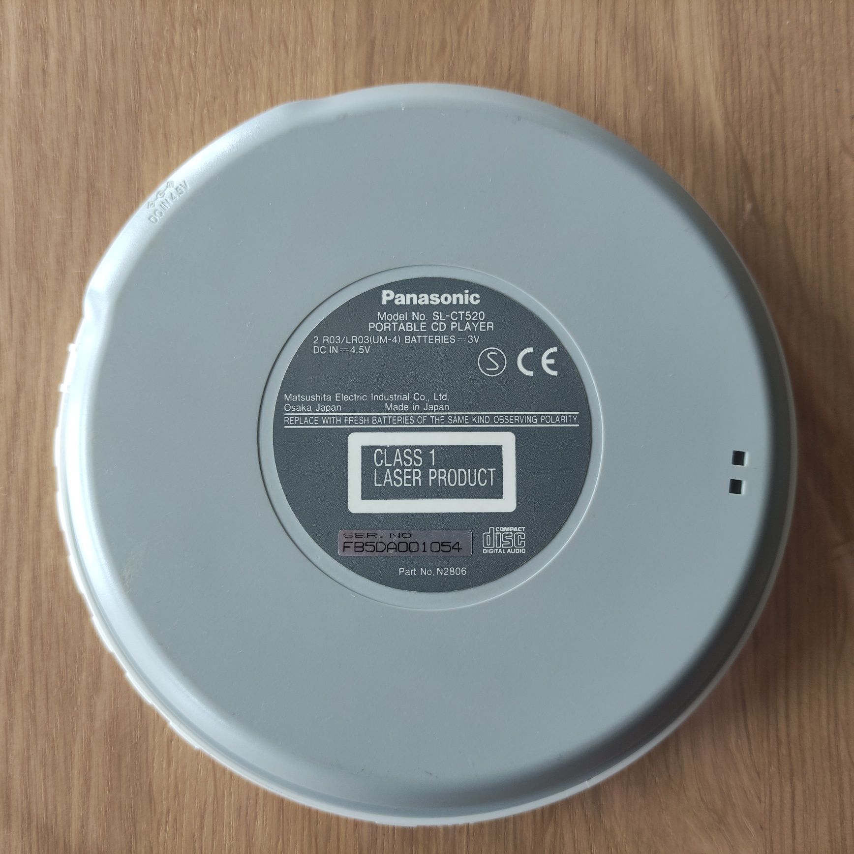 Discman Panasonic SL-CT520, pilot, pokrowiec + gratis słuchawki SONY.