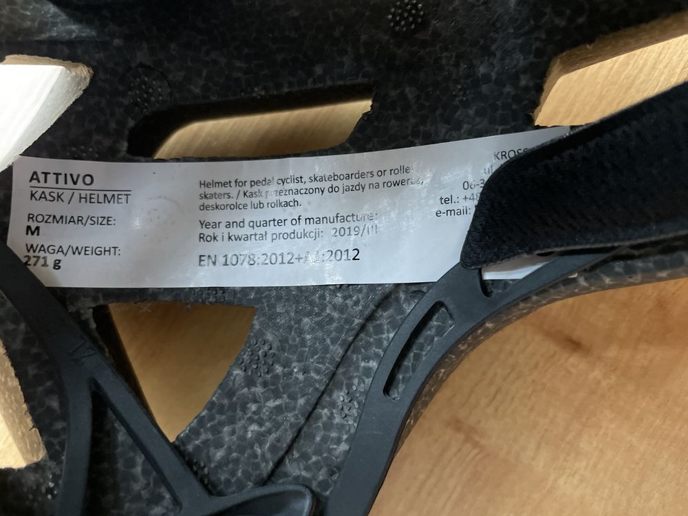 Kask rowerowy KROSS ATTIVO SZARY rozmiar M 271 g