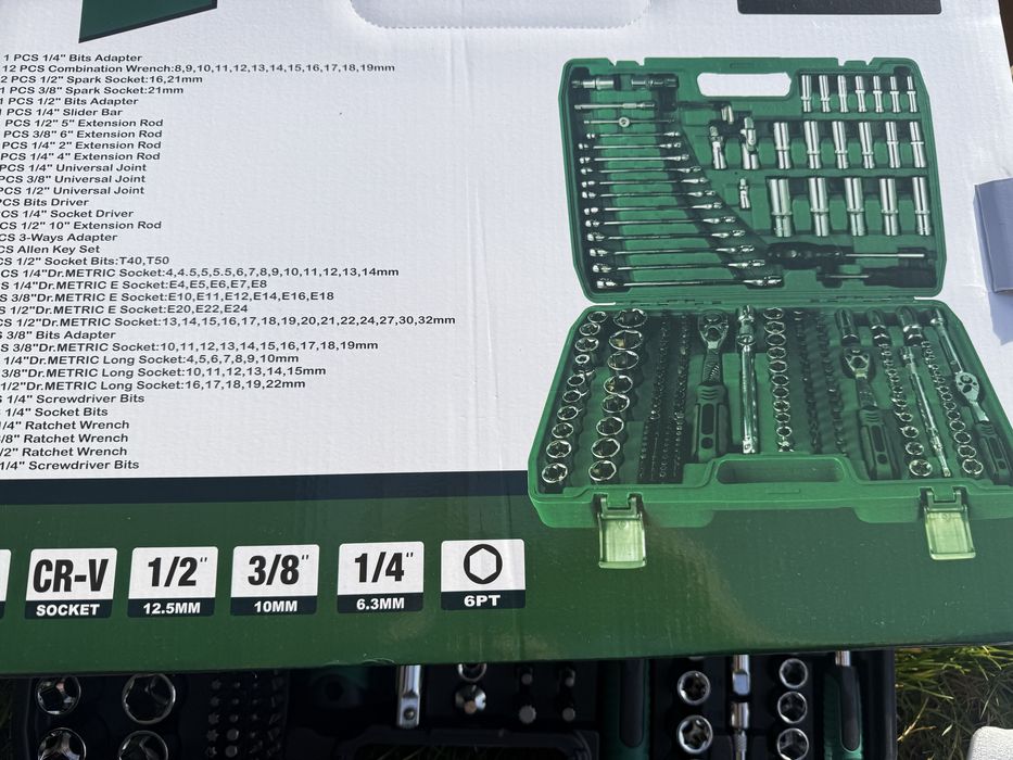 Klucze nasadowe zestaw 216 elementów nowe