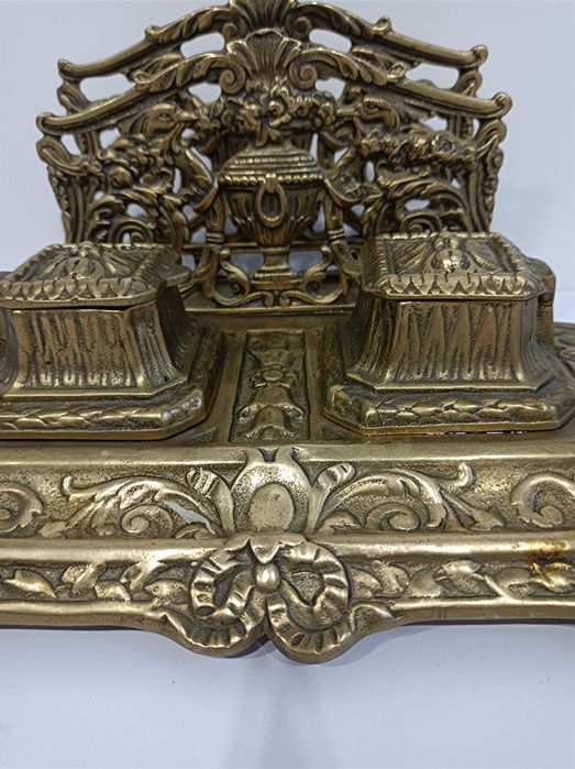 Ekskluzywny ,duży XIX kałamarz secesja XIX w.Antyk.