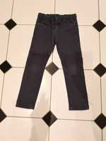 Eleganckie spodnie materiałowe jeansowe 110 cm z regulacją