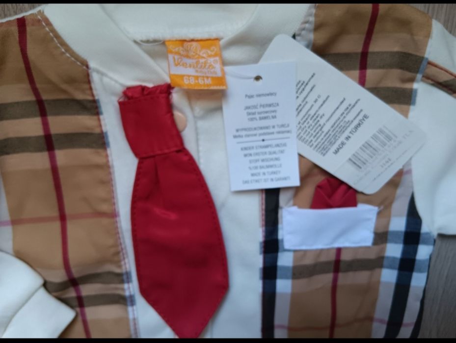 2 Eleganckie pajace 3D rozm 62-68 cm