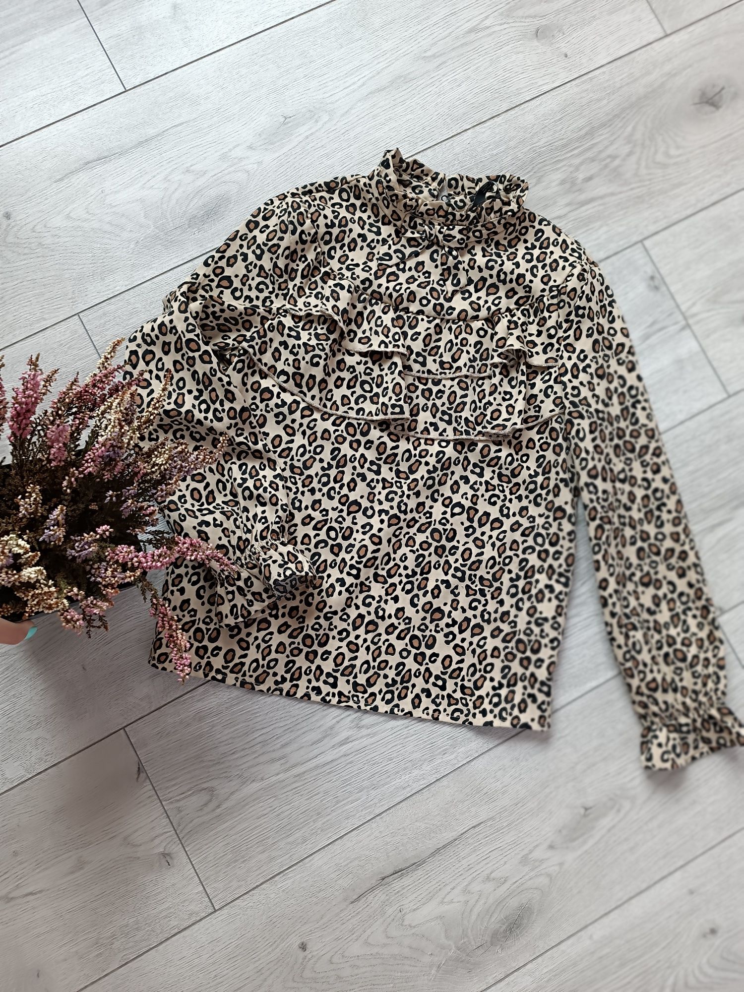 Рубашка для дівчинки стильний леопард