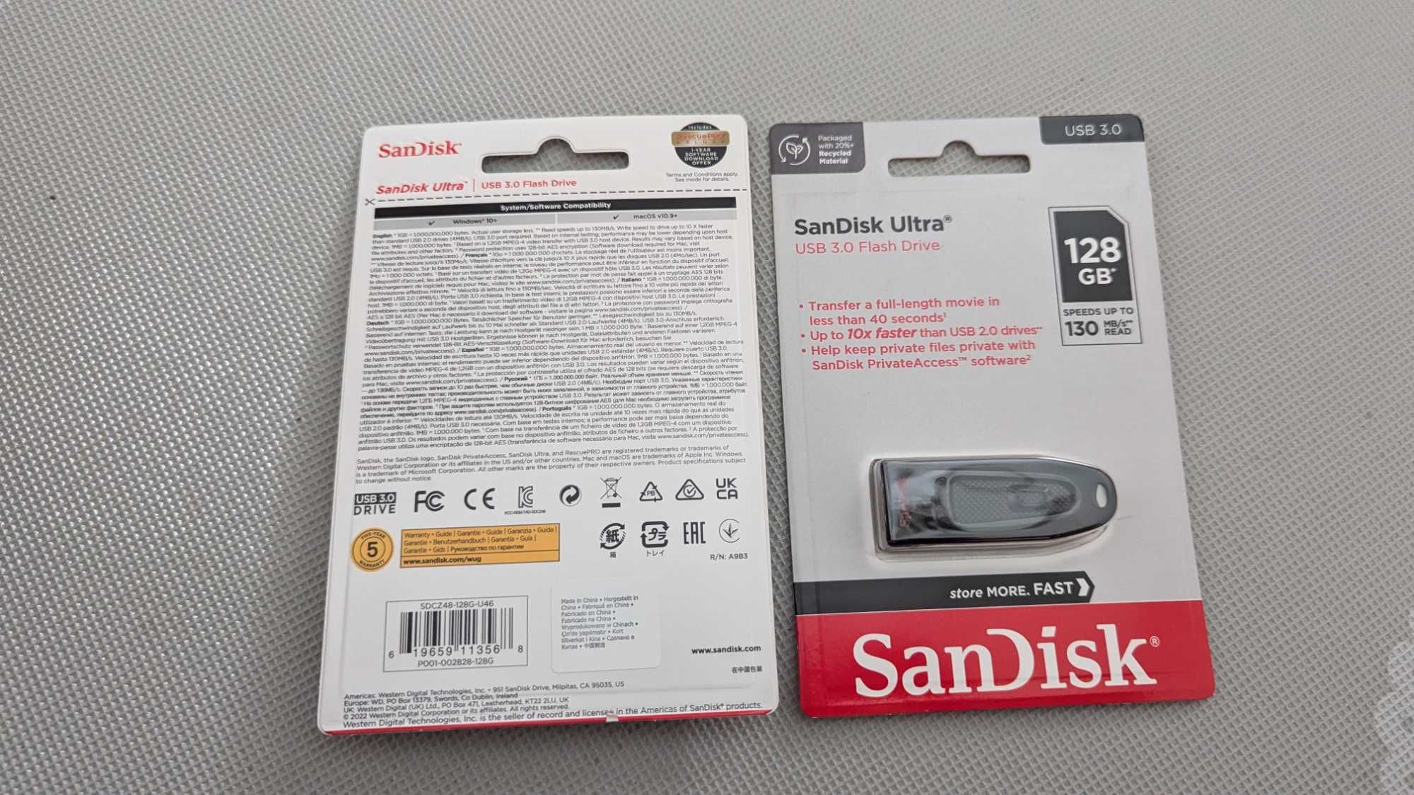 [Novo] USB Pen Drive SanDisk Ultra 128GB USB 3.0 Preta
