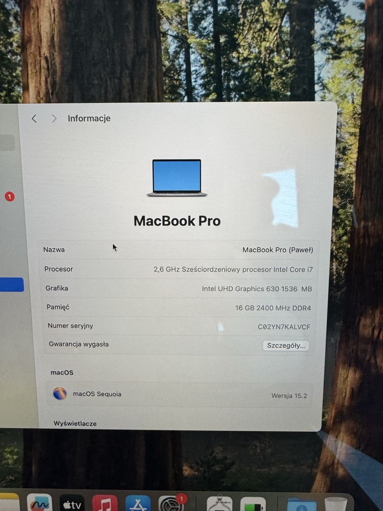 MacBook Pro 15 2019 A1990 Core i7 16 GB RAM 256 SSD