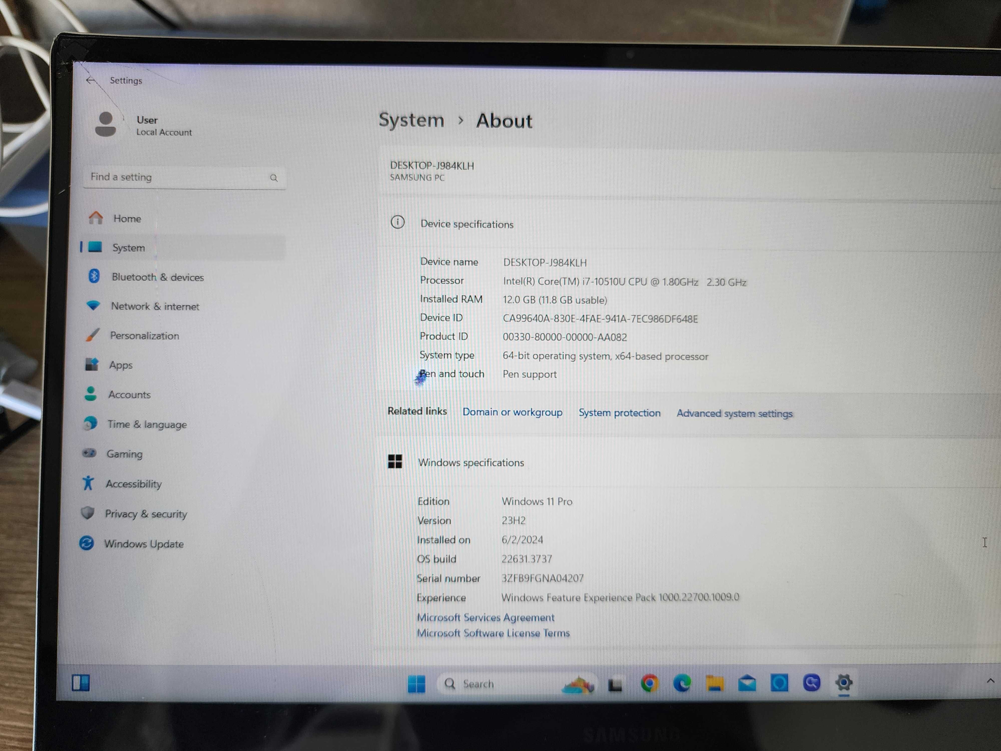 Комп'ютер ПК Samsung Galaxy Book Flex Alpha i7-10510U 12GB 512Gb SSD