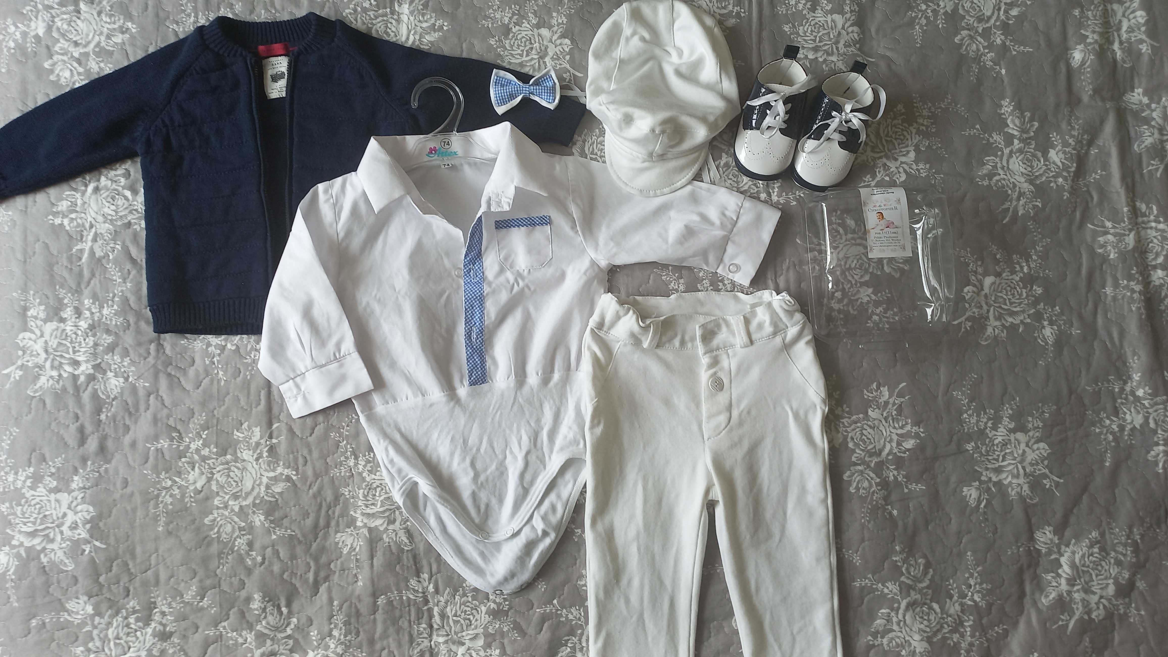 Elegancki zestaw dla chłopca rozm. 74 (np. na chrzest)