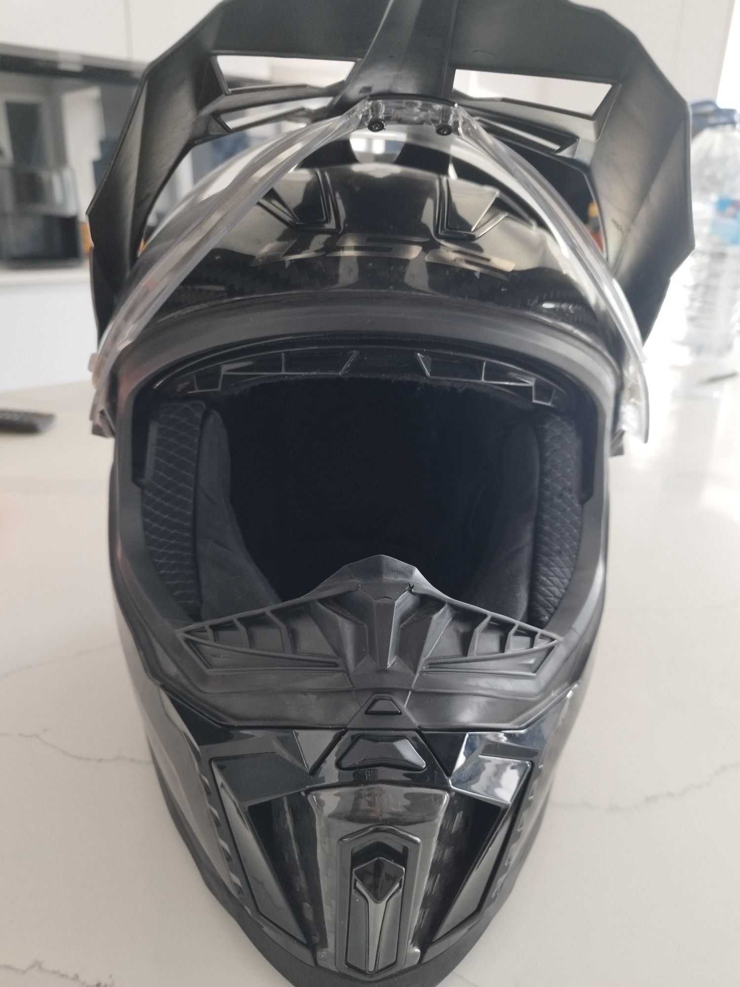 Capacete LS2 explorer carbono com intercomunicador