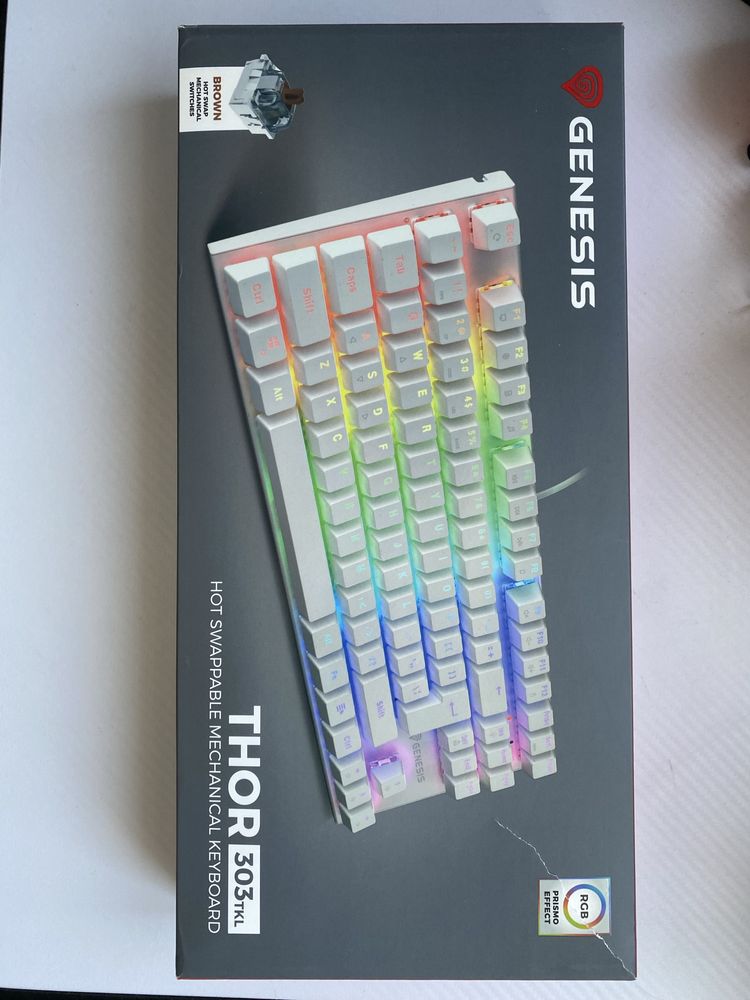 Zestaw - Genesis Krypton 750 White + Genesis Thor 303TKL White
