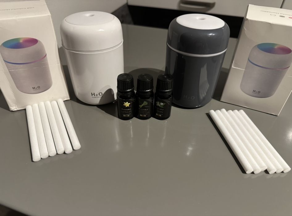 Nawilżacz powietrza + wkłady + olejki eteryczne