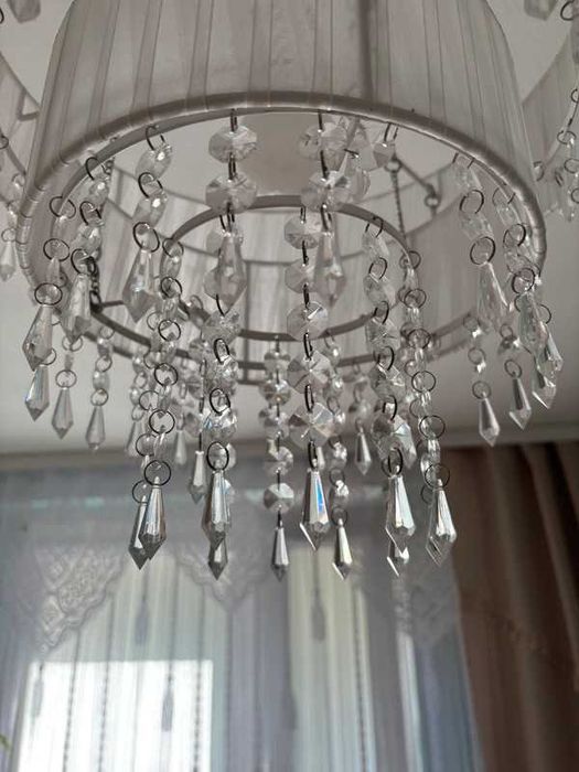 Żyrandol lampa z kryształkami do salonu, sypialni