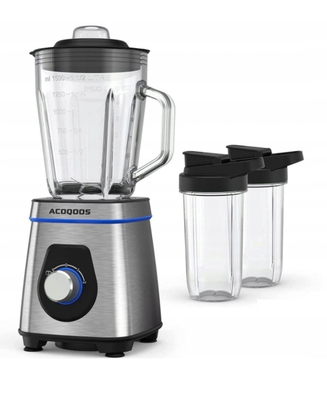 Blender kielichowy Acoqoos HAT-9855  srebrny
