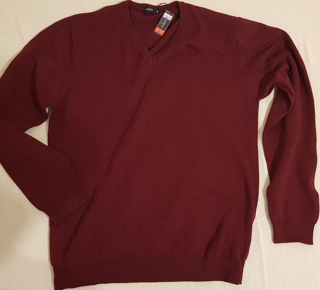 Sweter kubenz bordo xl