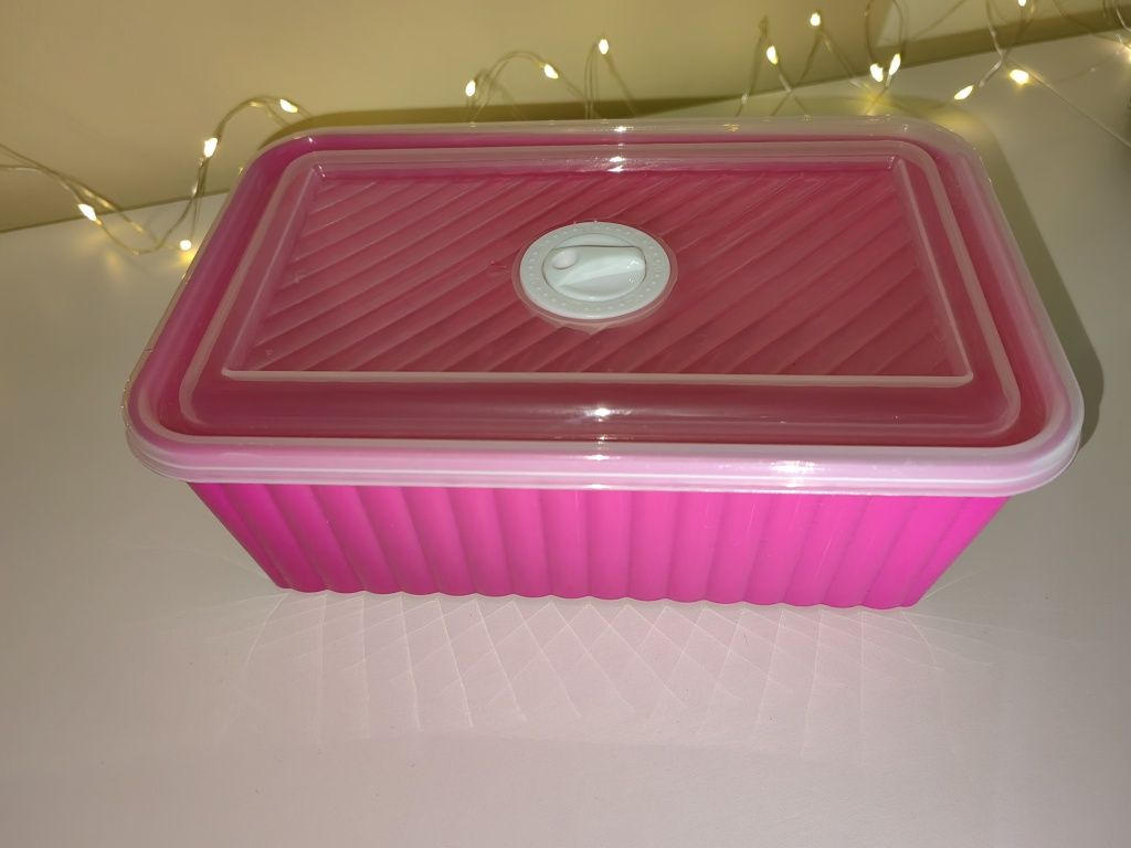 Lunchbox,pojemnik na żywność zelony i różowy (-20 °С+120 °С)* Okazja!
